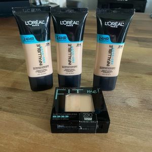 L’Oréal Paris Infallible Pro-Glow 24 Hour Foundation & Maybelline NY Fit Me